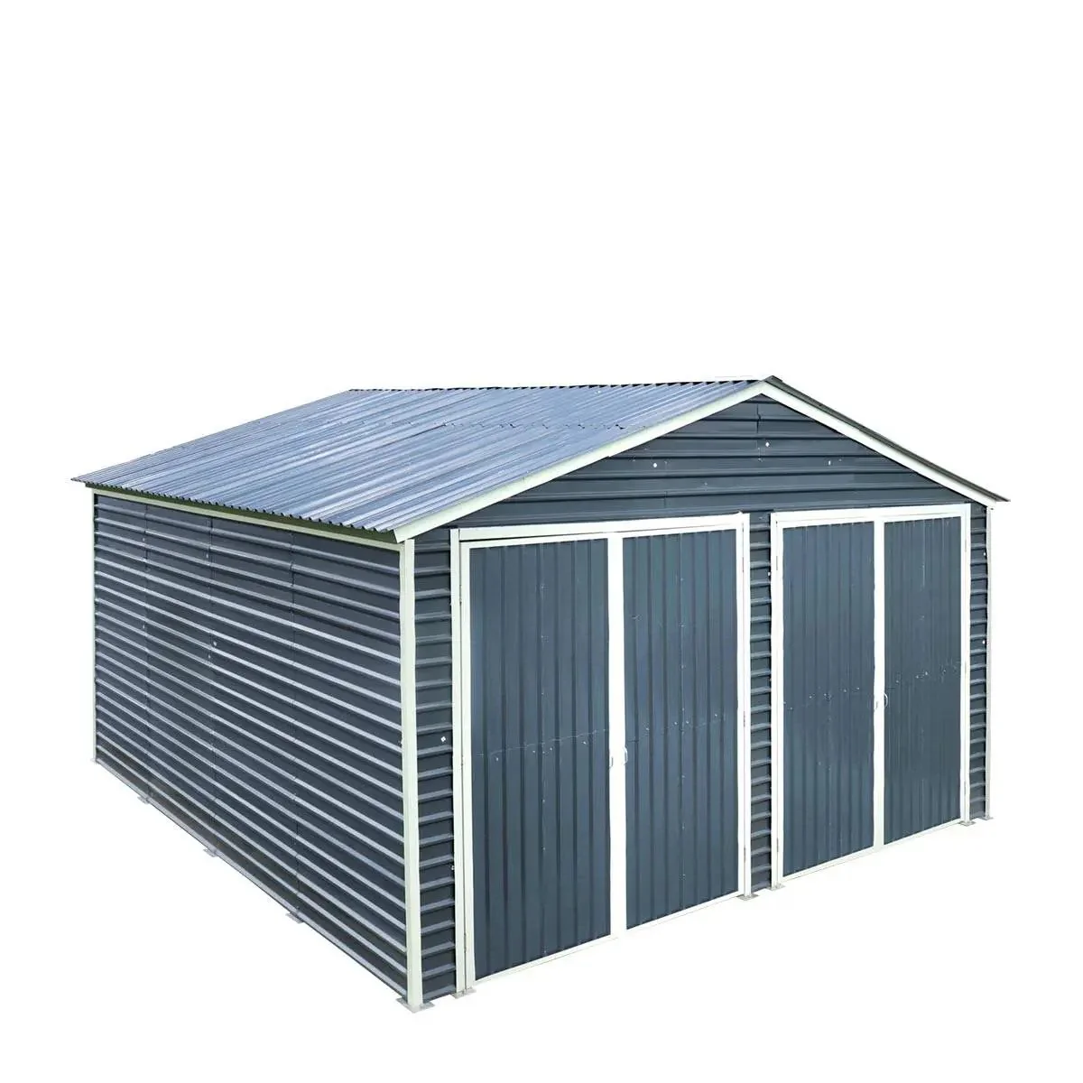 6 x 6 m Metal Garage Shed with Double Front & Side Doors, 4 m Peak Height, TMG-MS2020 - Image 12