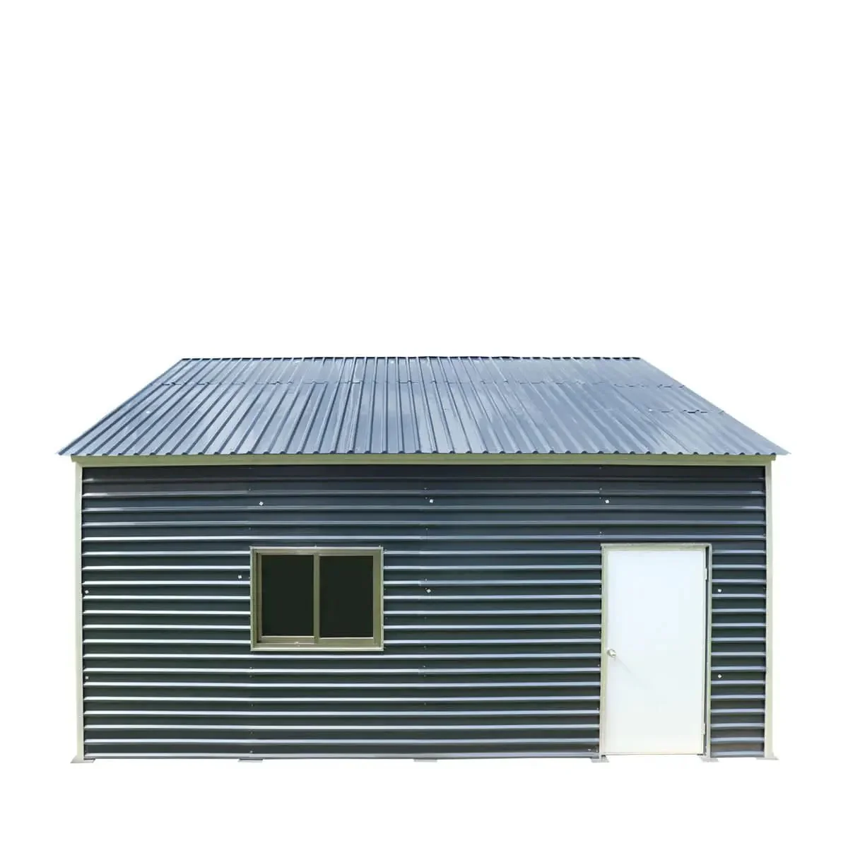6 x 6 m Metal Garage Shed with Double Front & Side Doors, 4 m Peak Height, TMG-MS2020 - Image 15