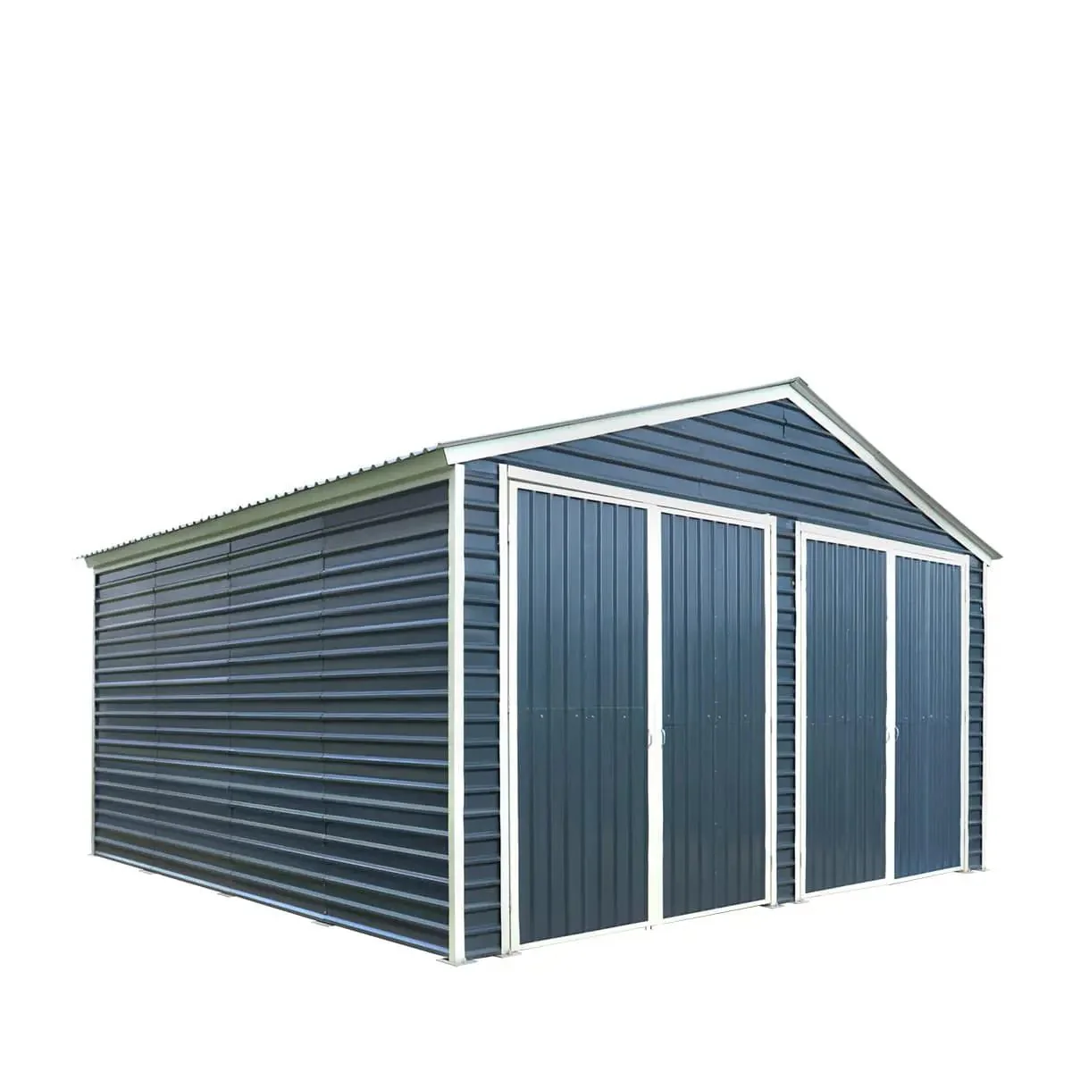6 x 6 m Metal Garage Shed with Double Front & Side Doors, 4 m Peak Height, TMG-MS2020 - Image 5