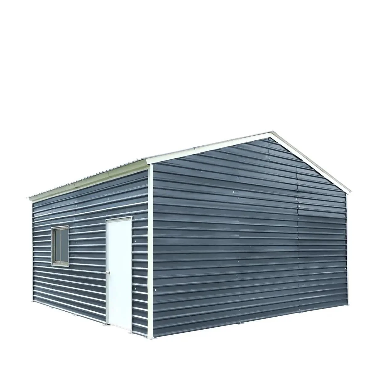 6 x 6 m Metal Garage Shed with Double Front & Side Doors, 4 m Peak Height, TMG-MS2020 - Image 7