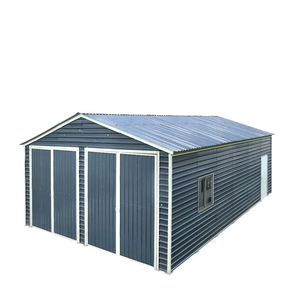 6 x 9 m Metal Garage Shed with Double Front & Side Doors, 4 m Peak Height, TMG-MS2030 - Image 13