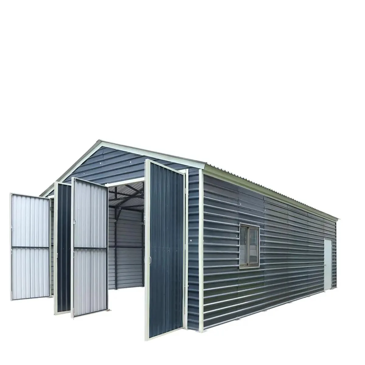 6 x 9 m Metal Garage Shed with Double Front & Side Doors, 4 m Peak Height, TMG-MS2030 - Image 8