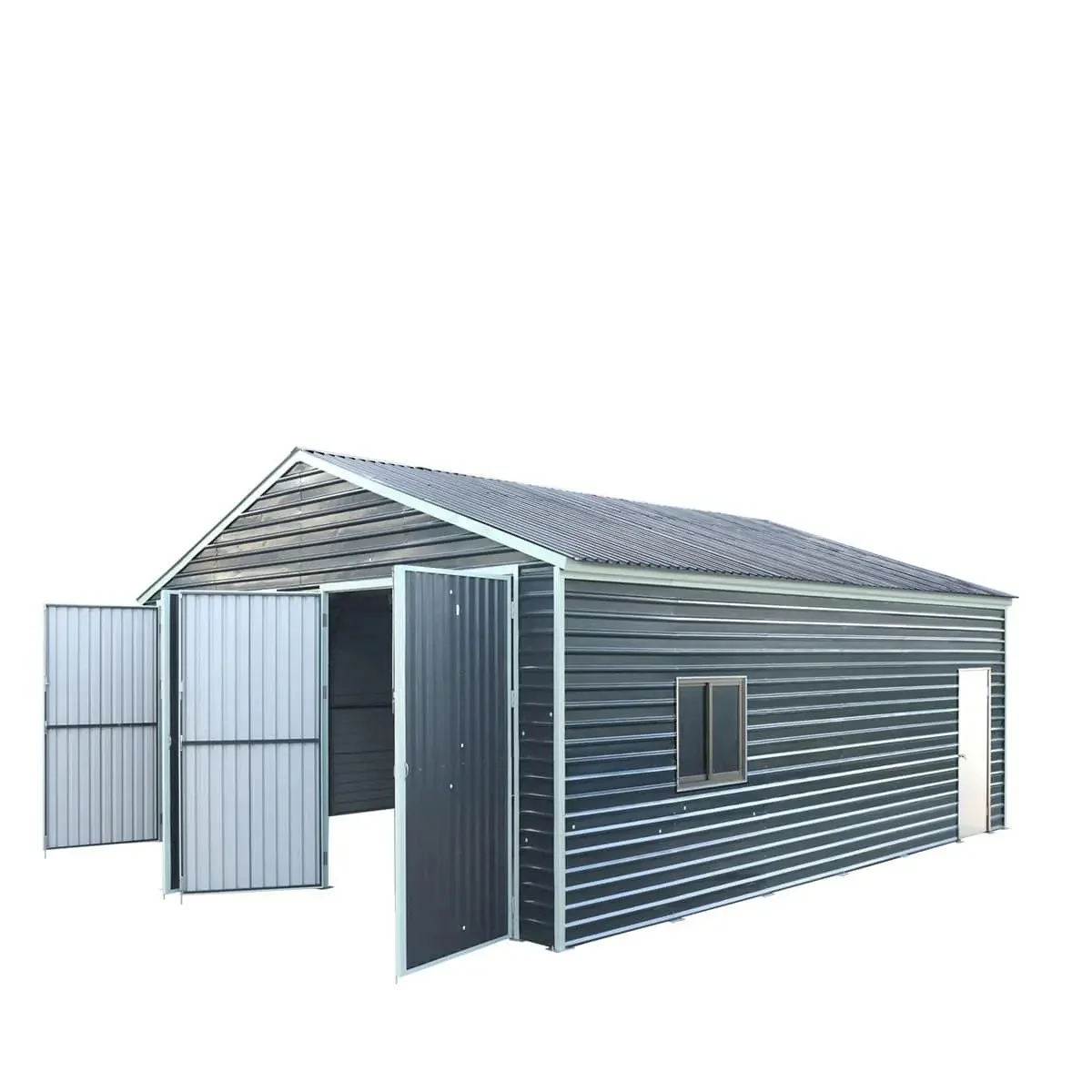 8 x 9 m Metal Garage Shed with Double Front & Side Doors, 4.3 m Peak Height, TMG-MS2630 - Image 6