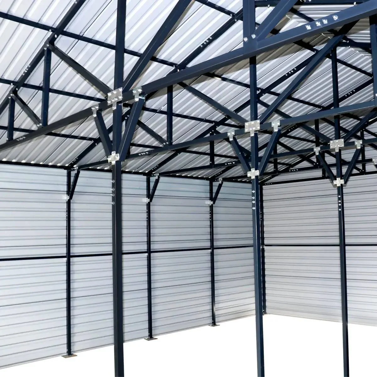 8 x 12 m Metal Garage Shed with Double Front & Side Doors, 4.3 m Peak Height, TMG-MS2640 - Image 21