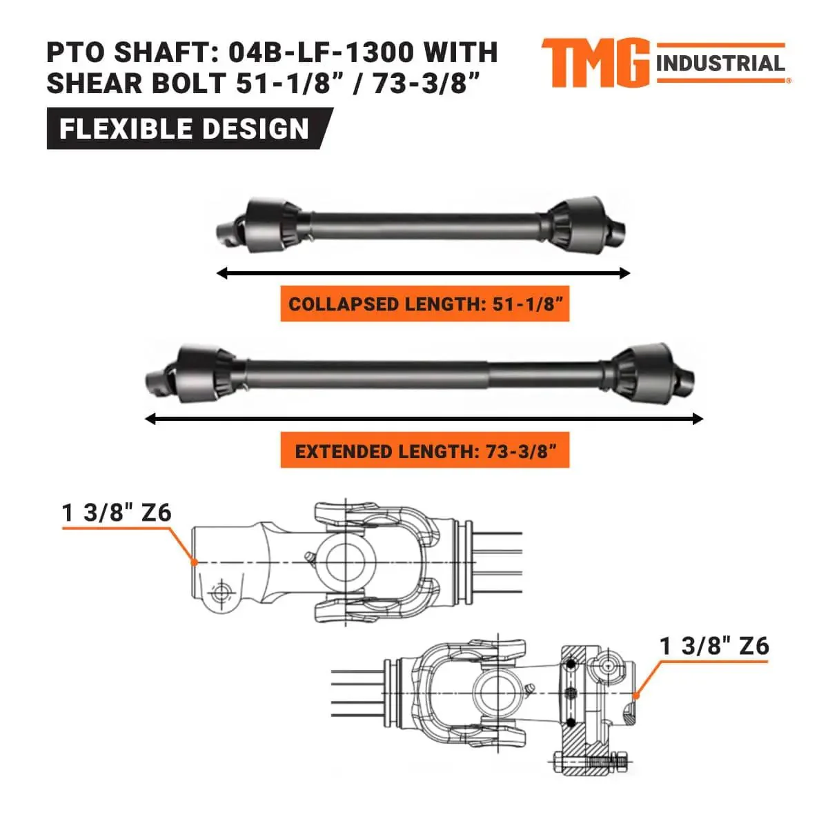 1200 mm (48") Hydraulic Assist Post Hole Digger, 310 mm (12") Auger, 540 RPM PTO Shaft, TMG-TPD12 - Image 3