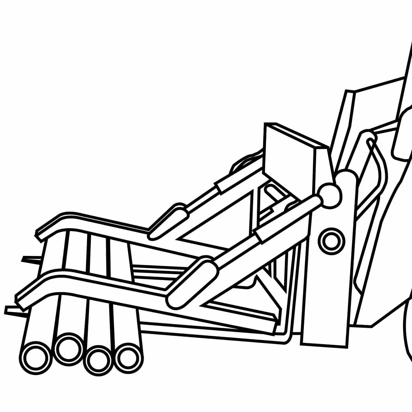 1.2 m Skid Steer Pallet Fork Pipe Grapple, Dual Hydraulic Cylinders, 2700kg Capacity, TMG-SPG45 - Image 4