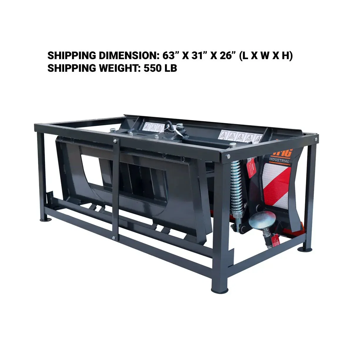 1.5 m Skid Steer Dozer Blade / Material Pusher, Bolt-On Cutting Edge, 30° Left/Right, TMG-DB60 - Image 10