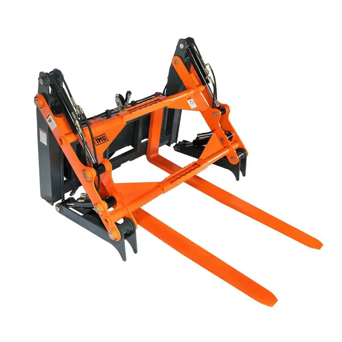1.5 m Skid Steer Pallet Fork Pipe Grapple, 4 Hydraulic Cylinders, 2800 kg Capacity, TMG-SPG60 - Image 6