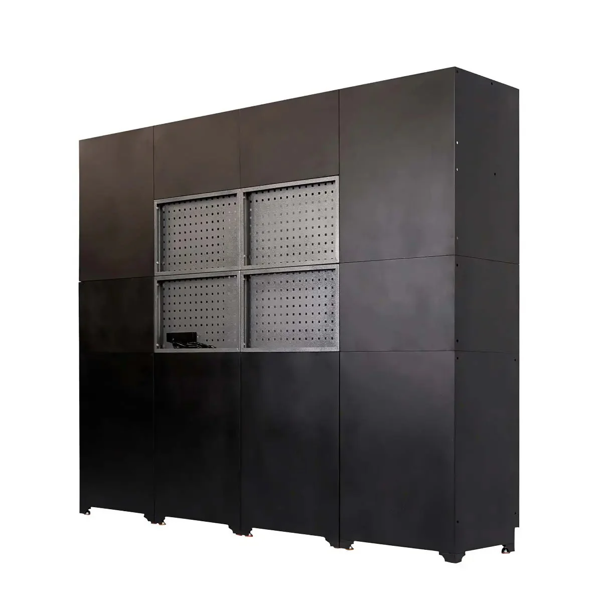 2.4m Steel Garage Cabinet with Workbench, Pegboard and LED Lighting, TMG-WBM08 - Image 6