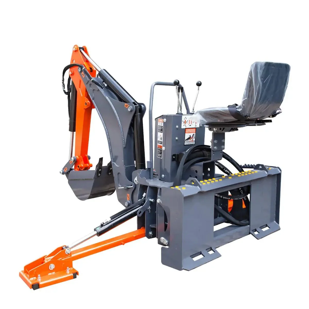 2340 mm Skid Steer Backhoe Attachment, Universal Mount, 180° Boom and Bucket Rotation TMG-SBH55 - Image 6