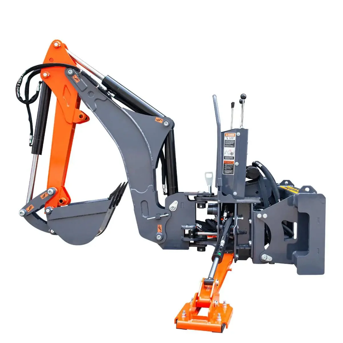 2340 mm Skid Steer Backhoe Attachment, Universal Mount, 180° Boom and Bucket Rotation TMG-SBH55 - Image 7