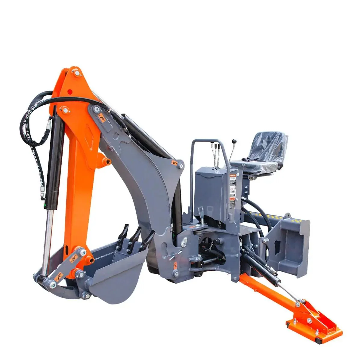 2340 mm Skid Steer Backhoe Attachment, Universal Mount, 180° Boom and Bucket Rotation TMG-SBH55 - Image 8