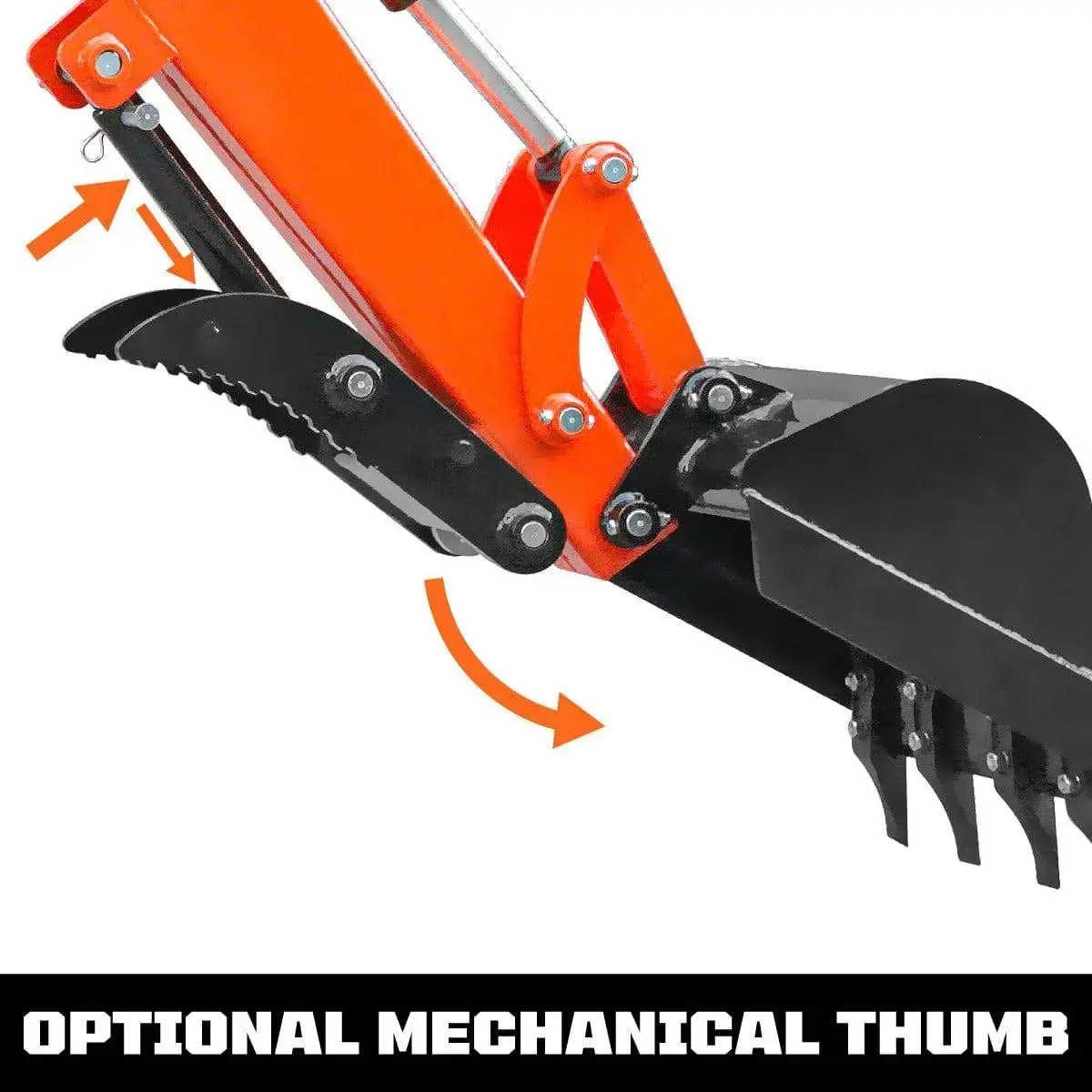 2380 mm (8’) Tractor Swing Backhoe Attachment, 180° Boom and Bucket Rotation TMG-TBH88 - Image 4