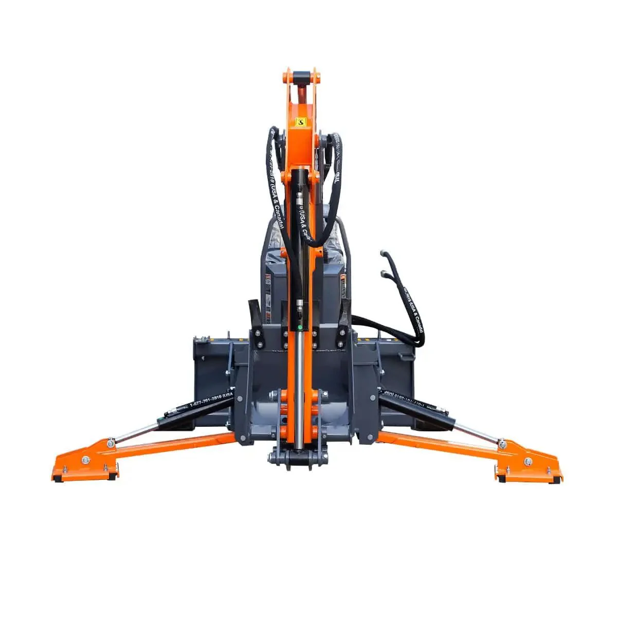 2740 mm Skid Steer Backhoe Attachment, Universal Mount, 180° Boom and Bucket Rotation TMG-SBH60 - Image 3