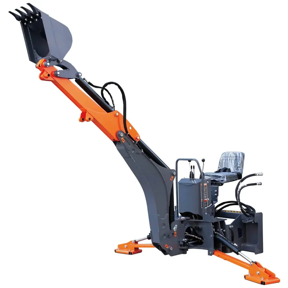 2740 mm Skid Steer Backhoe Attachment, Universal Mount, 180° Boom and Bucket Rotation TMG-SBH60 - Image 6