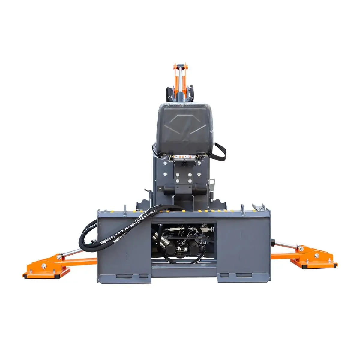 2740 mm Skid Steer Backhoe Attachment, Universal Mount, 180° Boom and Bucket Rotation TMG-SBH60 - Image 9