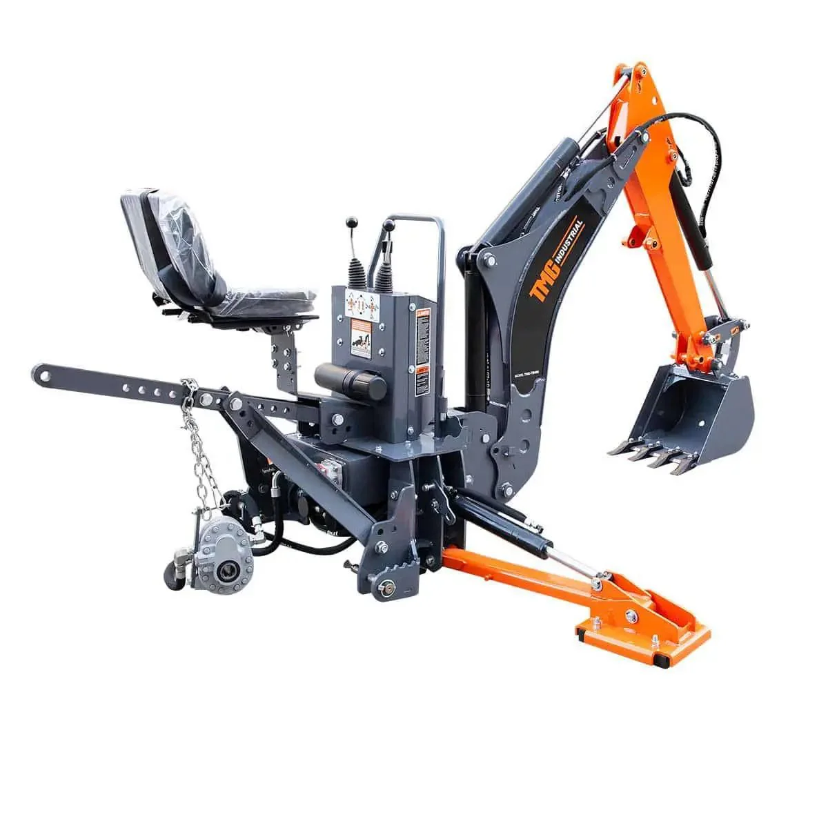 2500 mm (9’) Tractor Swing Backhoe Attachment, 180° Boom and Bucket Rotation, TMG-TBH90 - Image 13