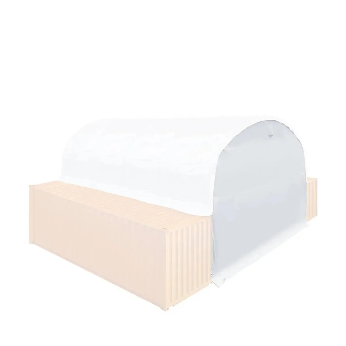 Back End Wall Kit, Compatible with TMG-DT3020C and DT3040C container shelters installed with the high cube containers (9'6" / 2.90m), TMG-DT30BW9V. - Image 5