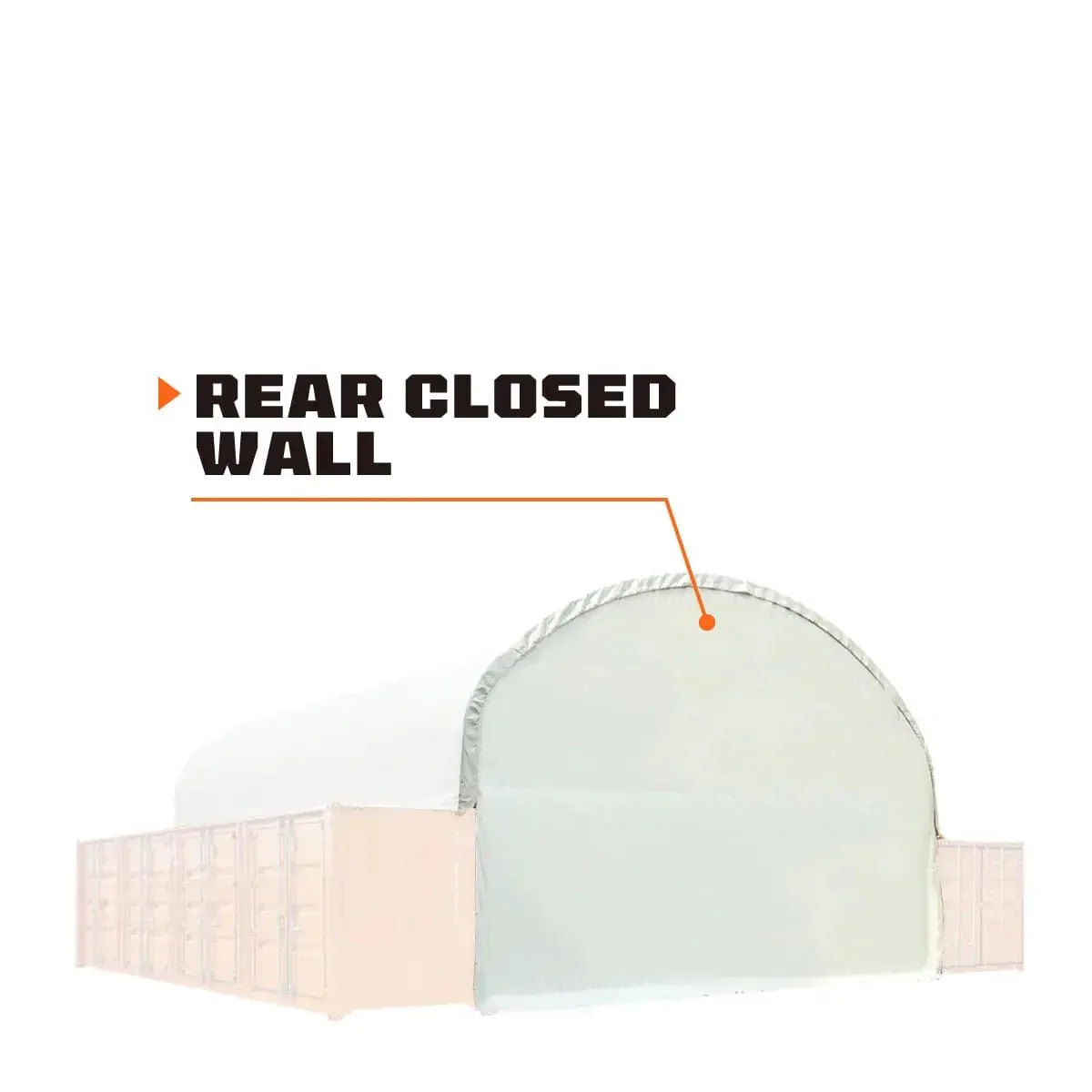 Back End Wall Kit, Compatible with TMG-DT4041C and DT4041CF container shelters installed with the high cube containers (9’6”), TMG-DT40BW9V