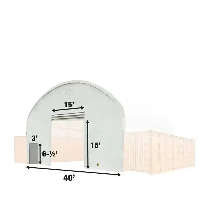 Front End Wall Kit, Compatible with TMG-DT4041C and DT4041CF container shelters installed with the high cube containers (9’6”), TMG-DT40FW9V - Image 3