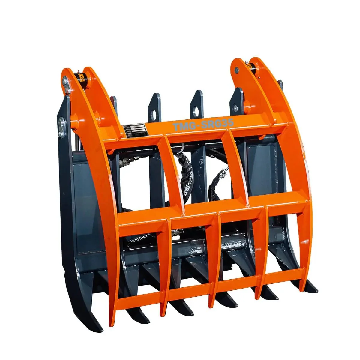 Mini Skid Steer Root Rake Grapple, 890 mm (35") Working Width, 1000 kg (2200 lb) Grapple Capacity, TMG-SRG35 - Image 7
