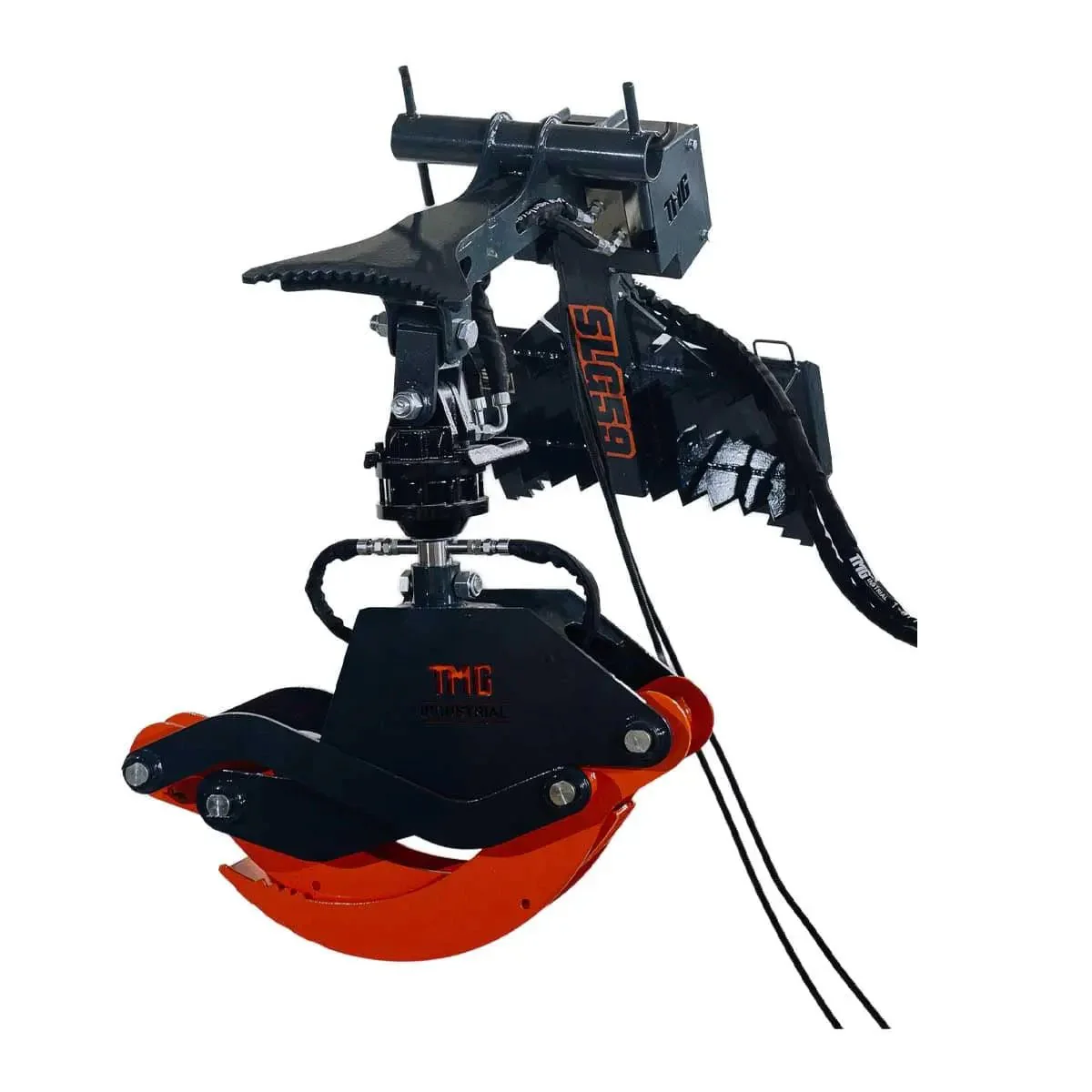 680 kg (1500 lb) Mini Skid Steer Rotating Grapple, 1500 mm (59") Opening, 360° Power Rotation, TMG-SLG59 - Image 4