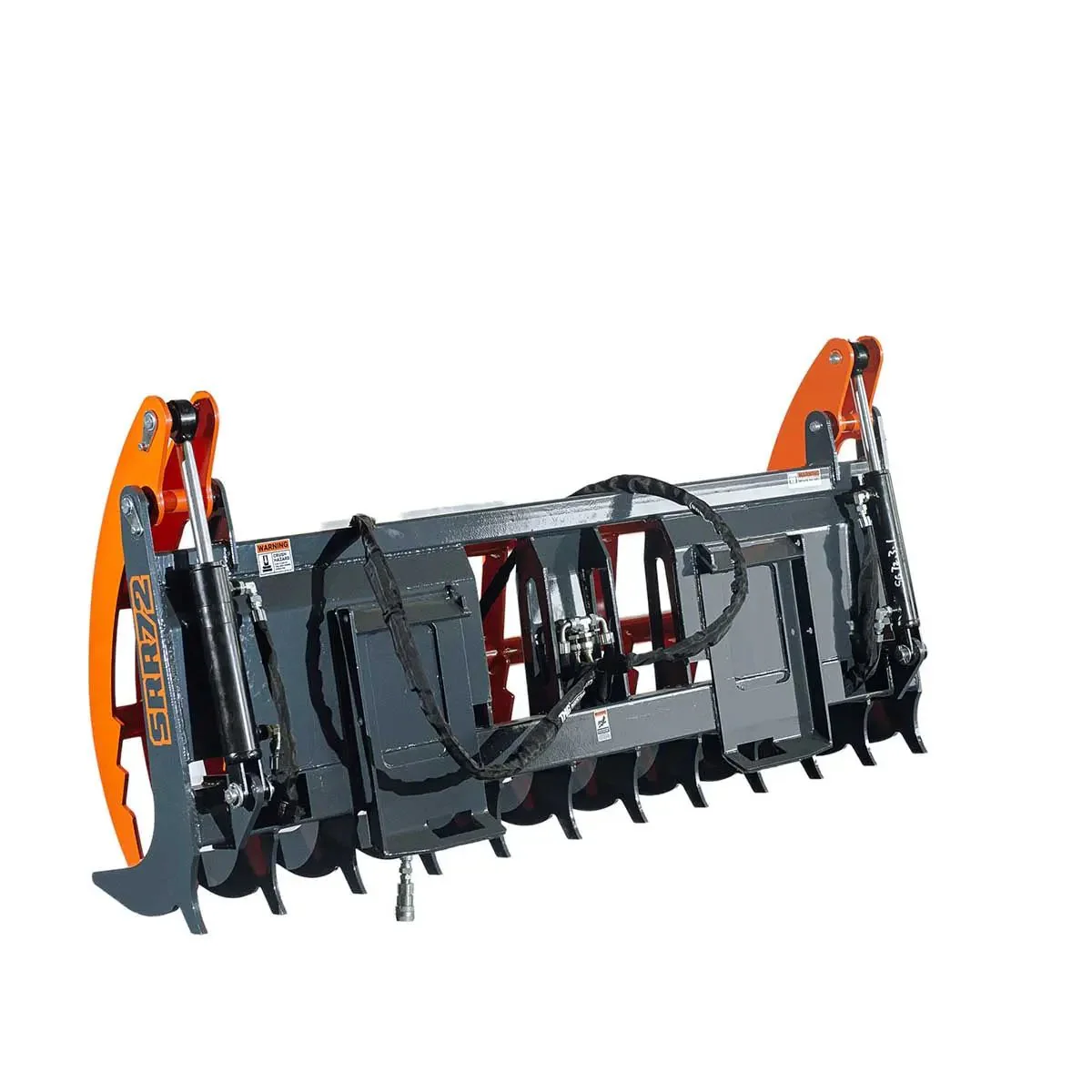 Skid Steer Skeleton Root Rake Grapple, 1180 kg Grapple Capacity, Twin Cylinders TMG-SRR72 - Image 11