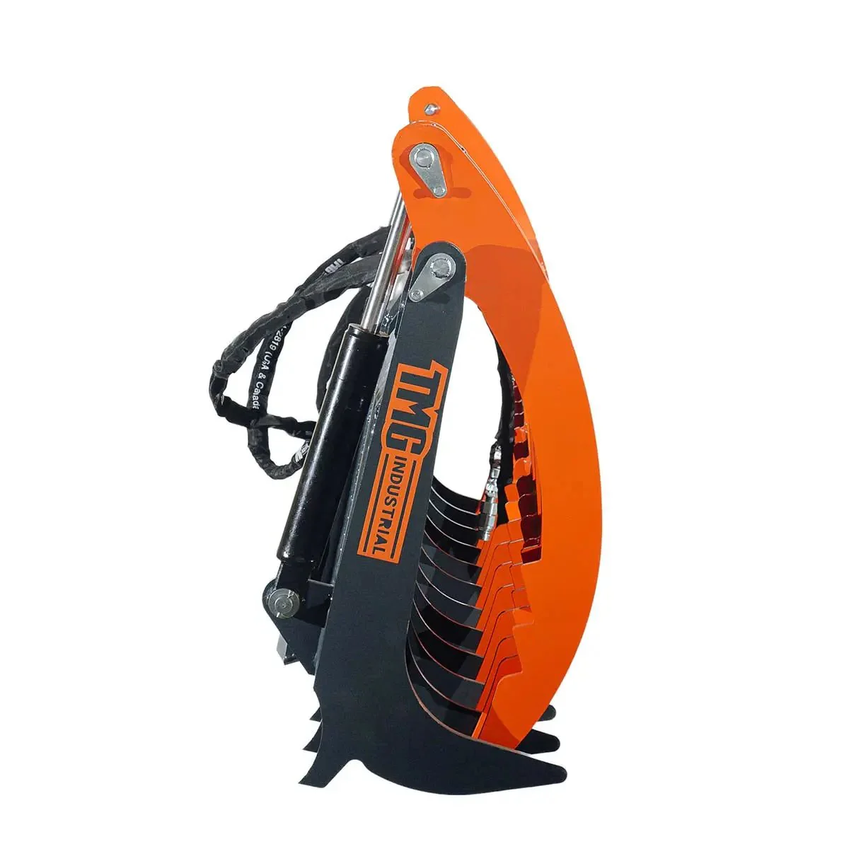 Skid Steer Skeleton Root Rake Grapple, 1180 kg Grapple Capacity, Twin Cylinders TMG-SRR72 - Image 9