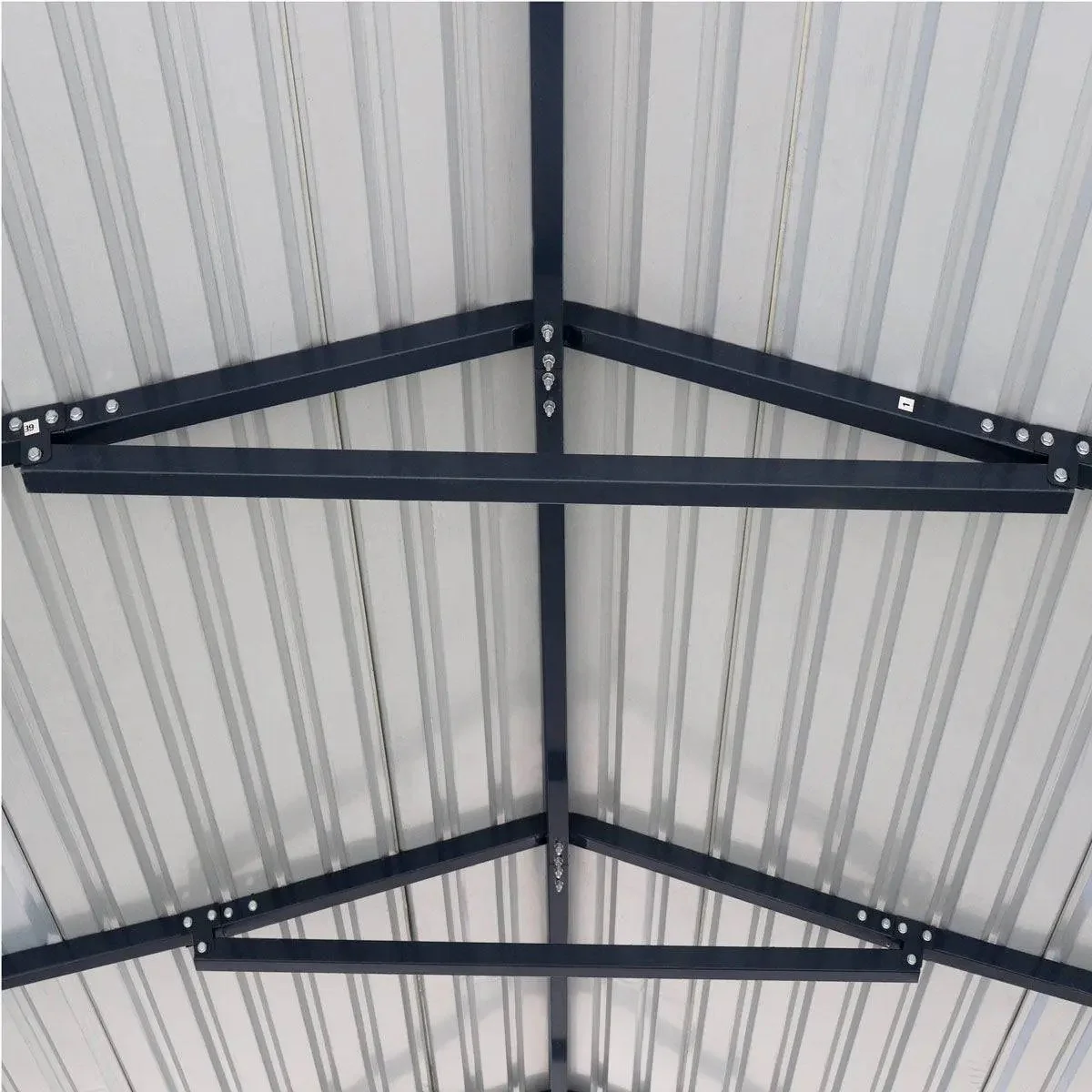 6 x 9 m (20′ x 30′) Livestock Corral Panel Metal Shed, 2.2 m (7′) Sidewalls, 1.5 m (5′) Fencing, TMG-MS2030LC - Image 9