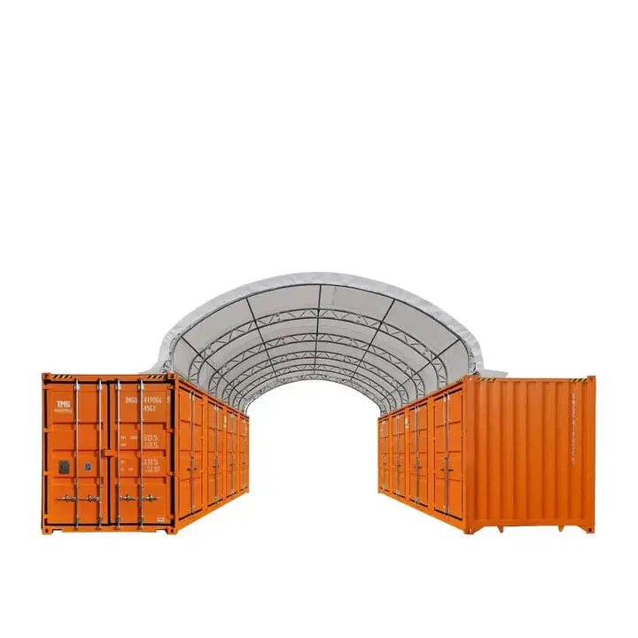 TMG Heavy Series™ 6 x 12m Dual Truss Container Shelter, 580 gsm PVC, TMG-DT2041CV - Image 2