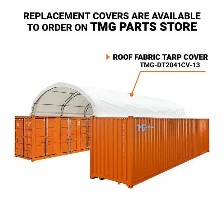 TMG Heavy Series™ 6 x 12m Dual Truss Container Shelter, 580 gsm PVC, TMG-DT2041CV - Image 5