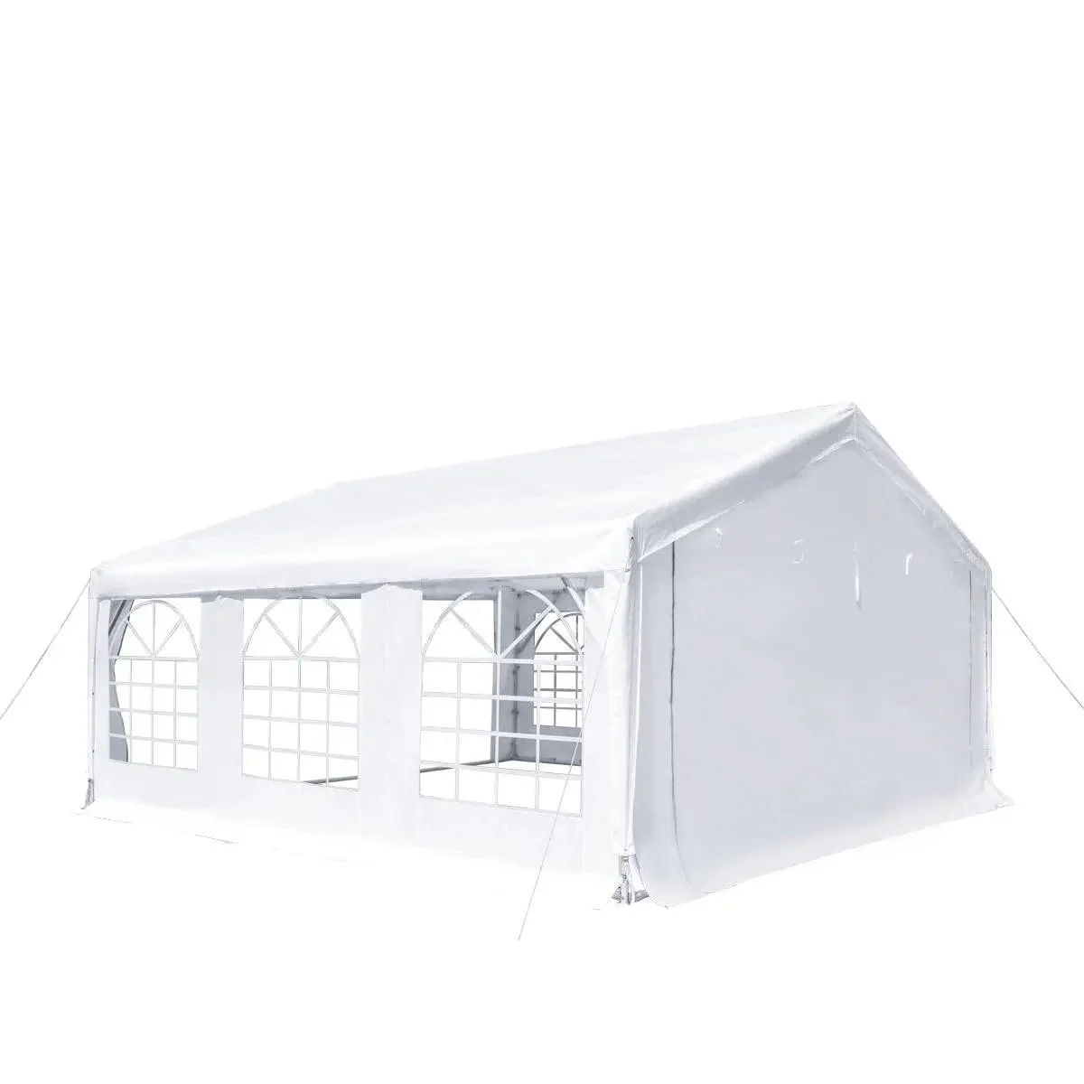 6 x 6 m Heavy-Duty Outdoor Party Tent with Removable Sidewalls and Roll-up Doors, PE Tarpaulin, TMG-PT2020F - Image 5