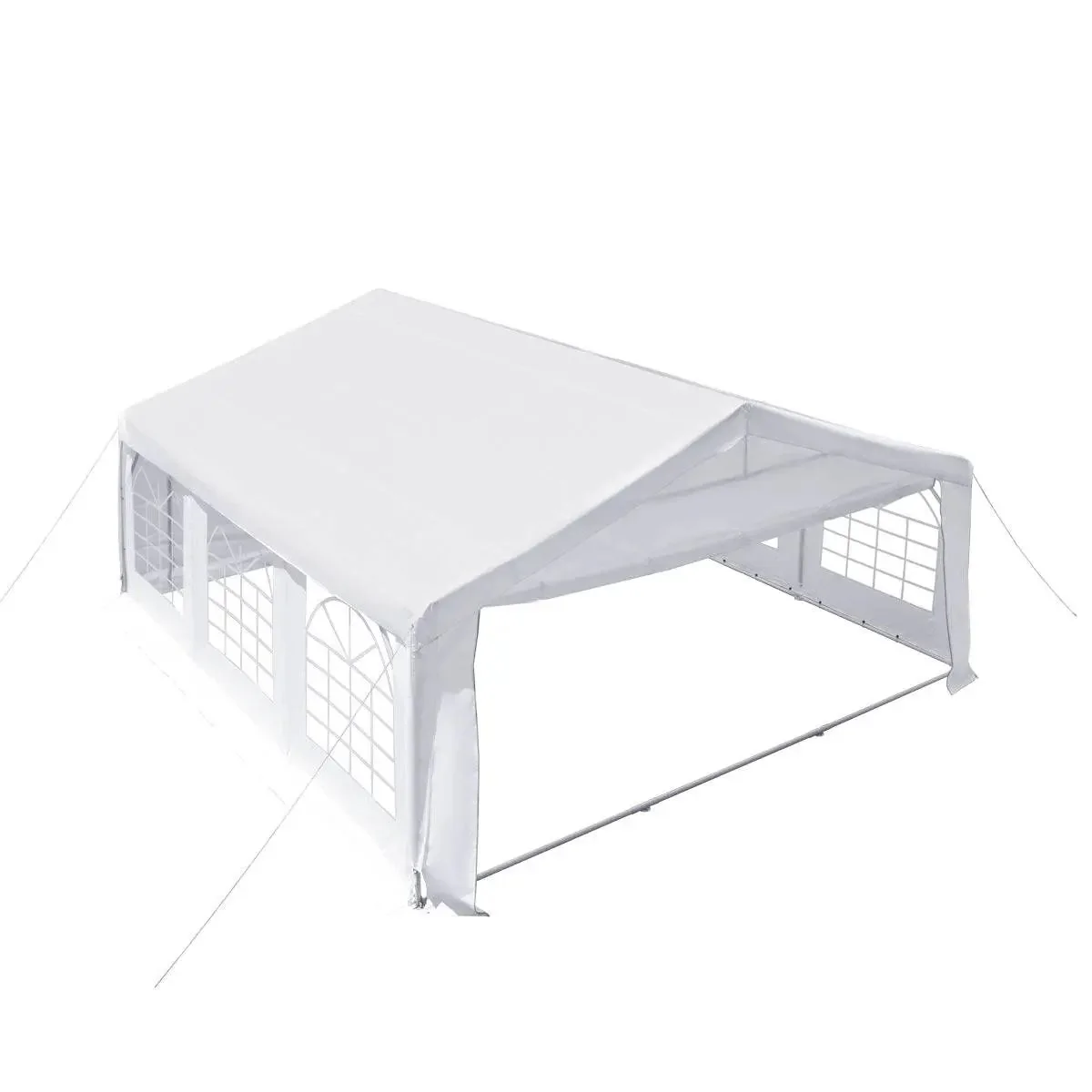 6 x 6 m Heavy-Duty Outdoor Party Tent with Removable Sidewalls and Roll-up Doors, PE Tarpaulin, TMG-PT2020F - Image 9