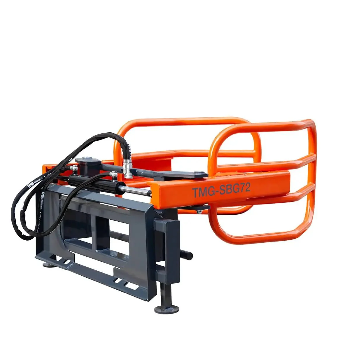 1800 mm (72") Skid Steer Hydraulic Round Bale Gripper / Squeeze Grapple, 1000 kg (2200 lb) Capacity, Universal Mount, TMG-SBG72 - Image 3