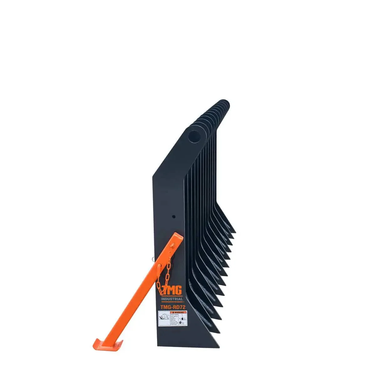 1840 mm (72″) Skid Steer Root Debris Rake Attachment, Universal Mount, 150 mm (6") Tine Spacing, TMG-SDR72 - Image 4
