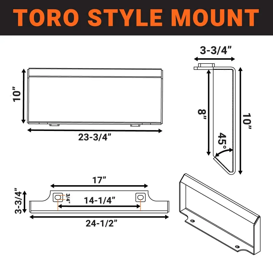 1070 mm (42") Mini Skid Steer Skeleton Grapple Attachment, Toro Style Mount, TMG-SG42 - Image 4