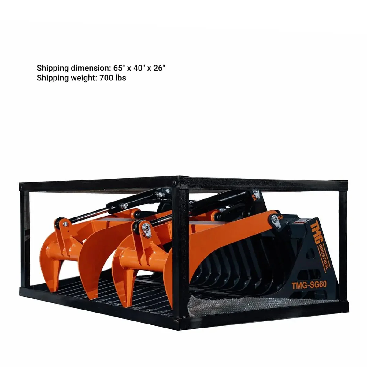 1520 mm (60") Skid Steer Skeleton Grapple Attachment, Universal Mount, TMG-SG60 - Image 14