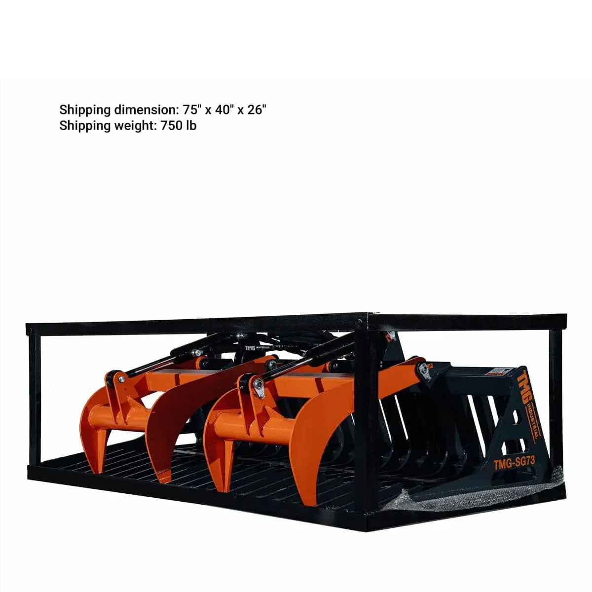 1830 mm (72") Skid Steer Skeleton Grapple Attachment, Universal Mount, TMG-SG73 - Image 14