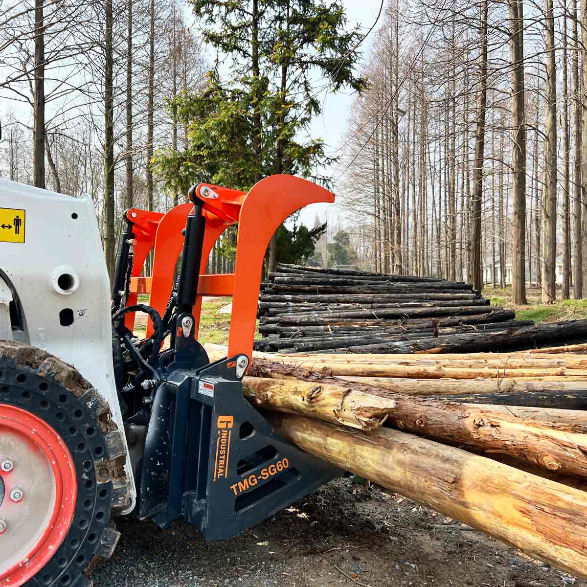 2130 mm (84") Skid Steer Skeleton Grapple Attachment, Universal Mount, TMG-SG85 - Image 5