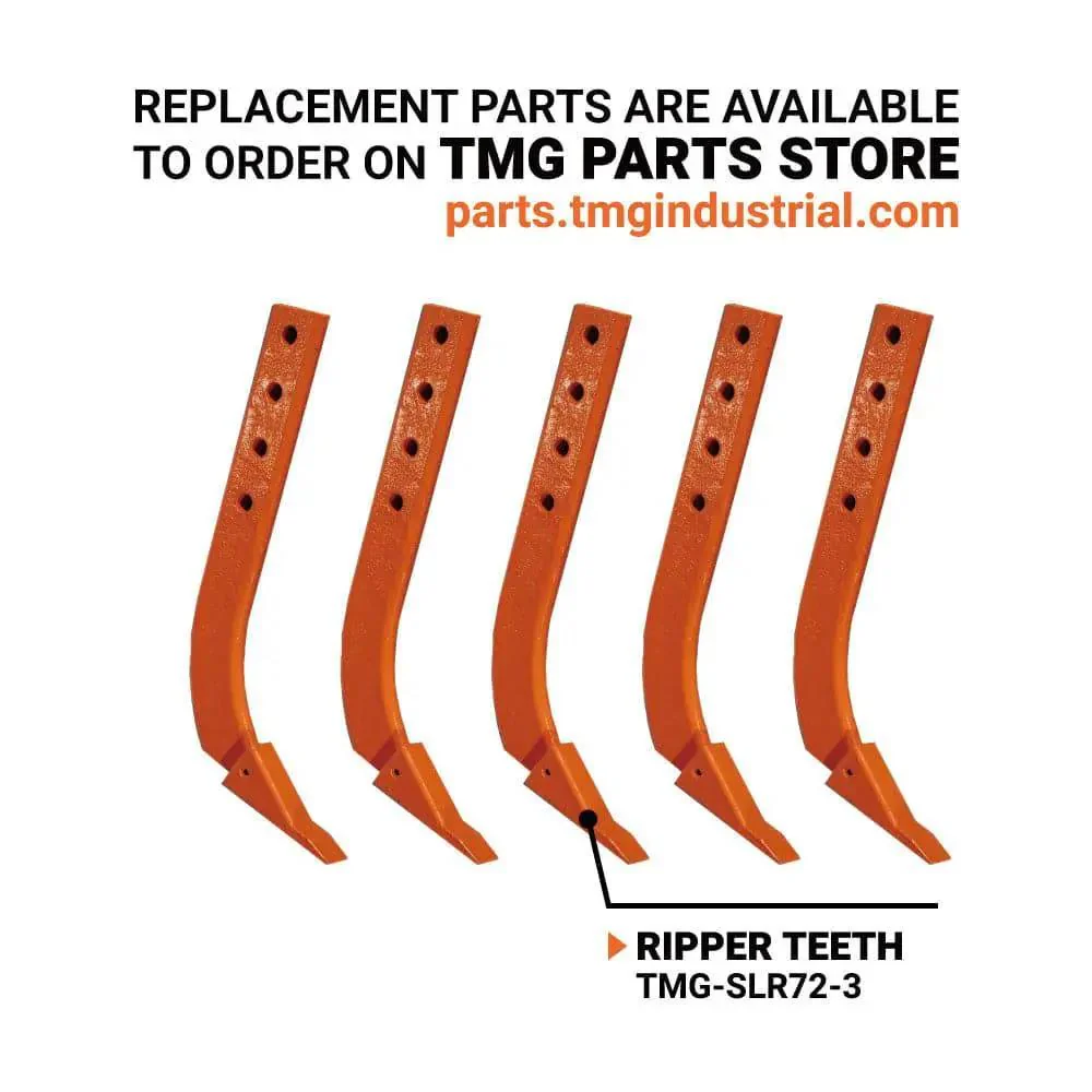 1830mm Skid Steer Land Ripper w/Rake Comb, Universal Mount TMG-SLR72 - Image 4
