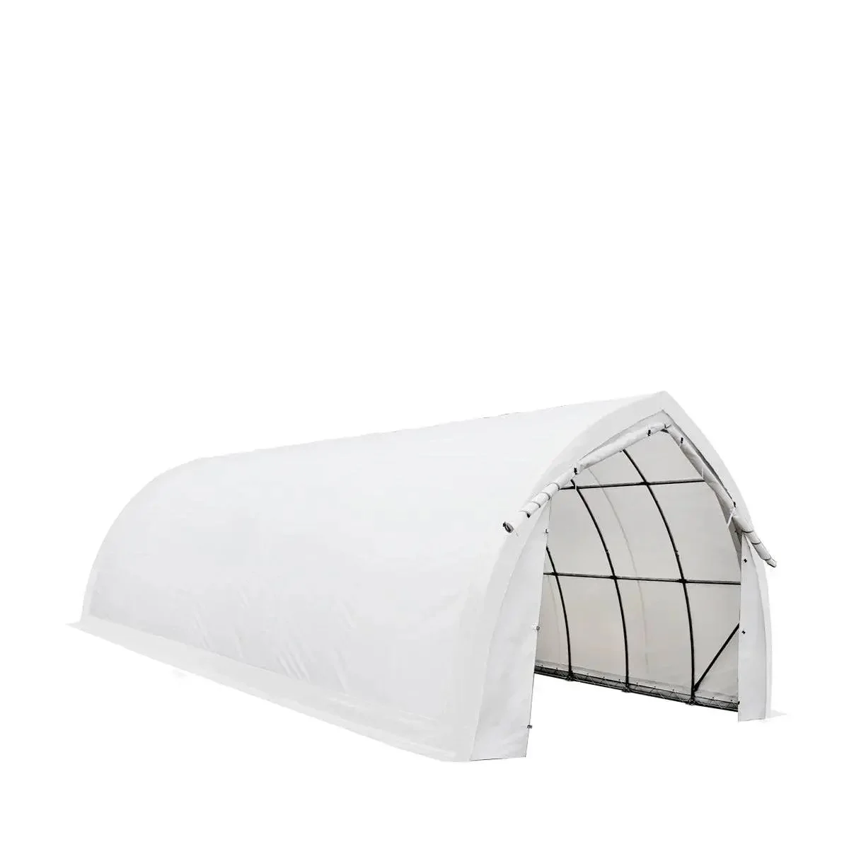 6 x 12 m Arch Wall Peak Ceiling Storage Shelter with Heavy Duty PVC Fabric Cover, TMG-ST2041PV - Image 3