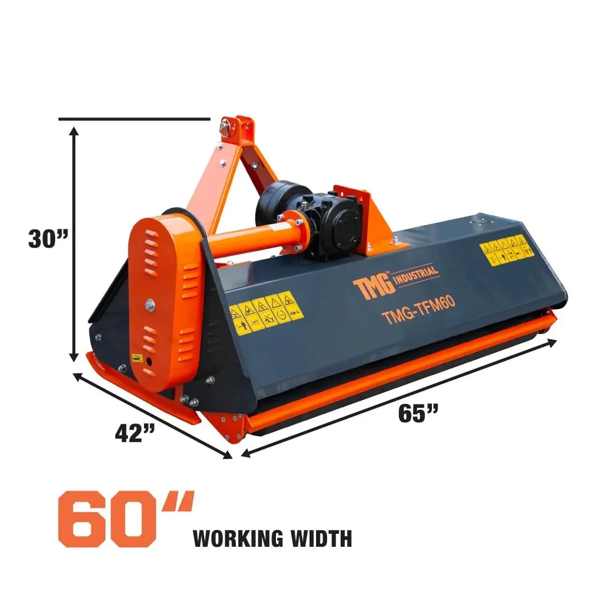 1550 mm (60") Heavy Duty Flail Mower with Forged Hammers for Tractors 30 - 60 HP, TMG‑TFM60 - Image 3
