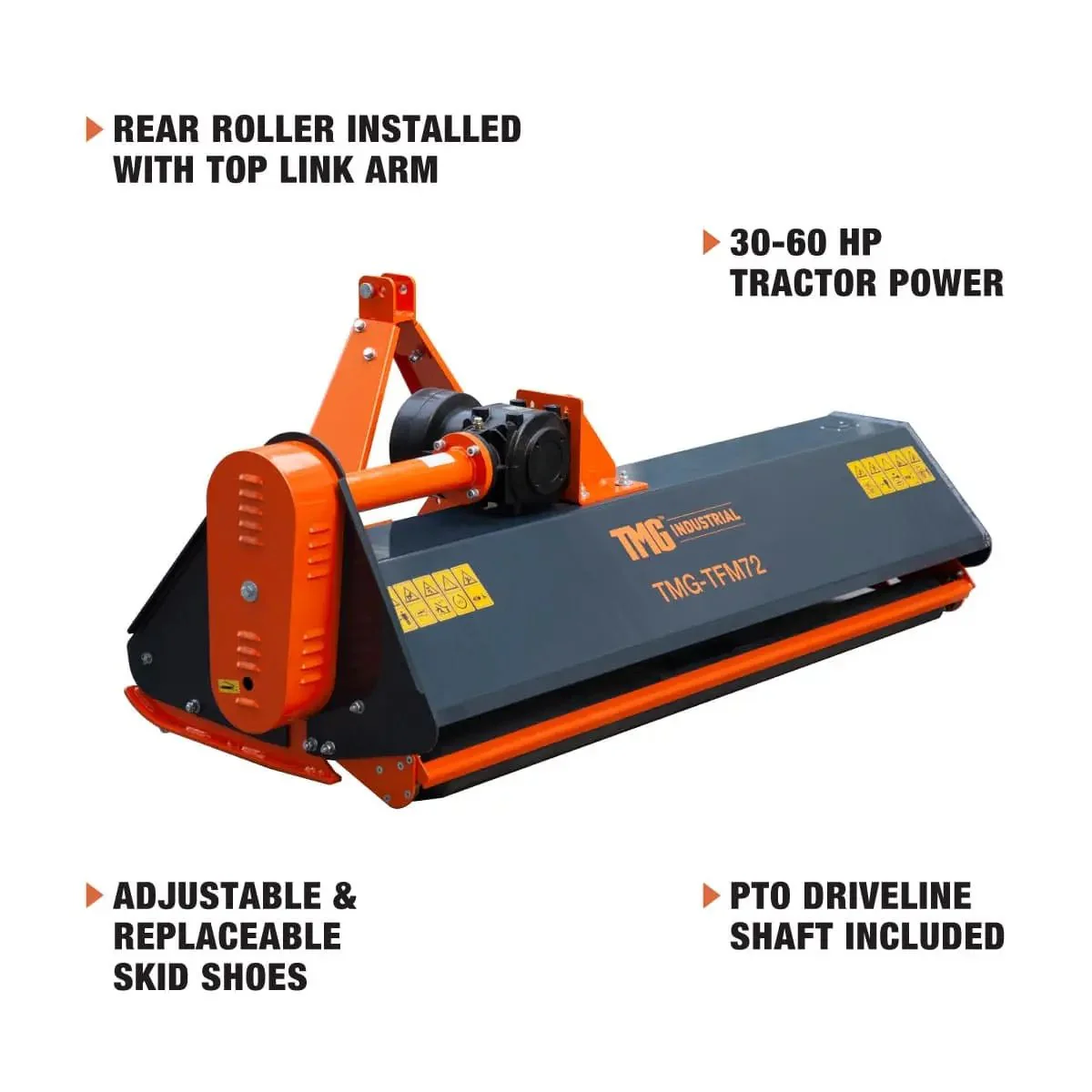 1850 mm (72") Heavy Duty Flail Mower with Forged Hammers for Tractors 30 - 60 HP, TMG‑TFM72 - Image 9