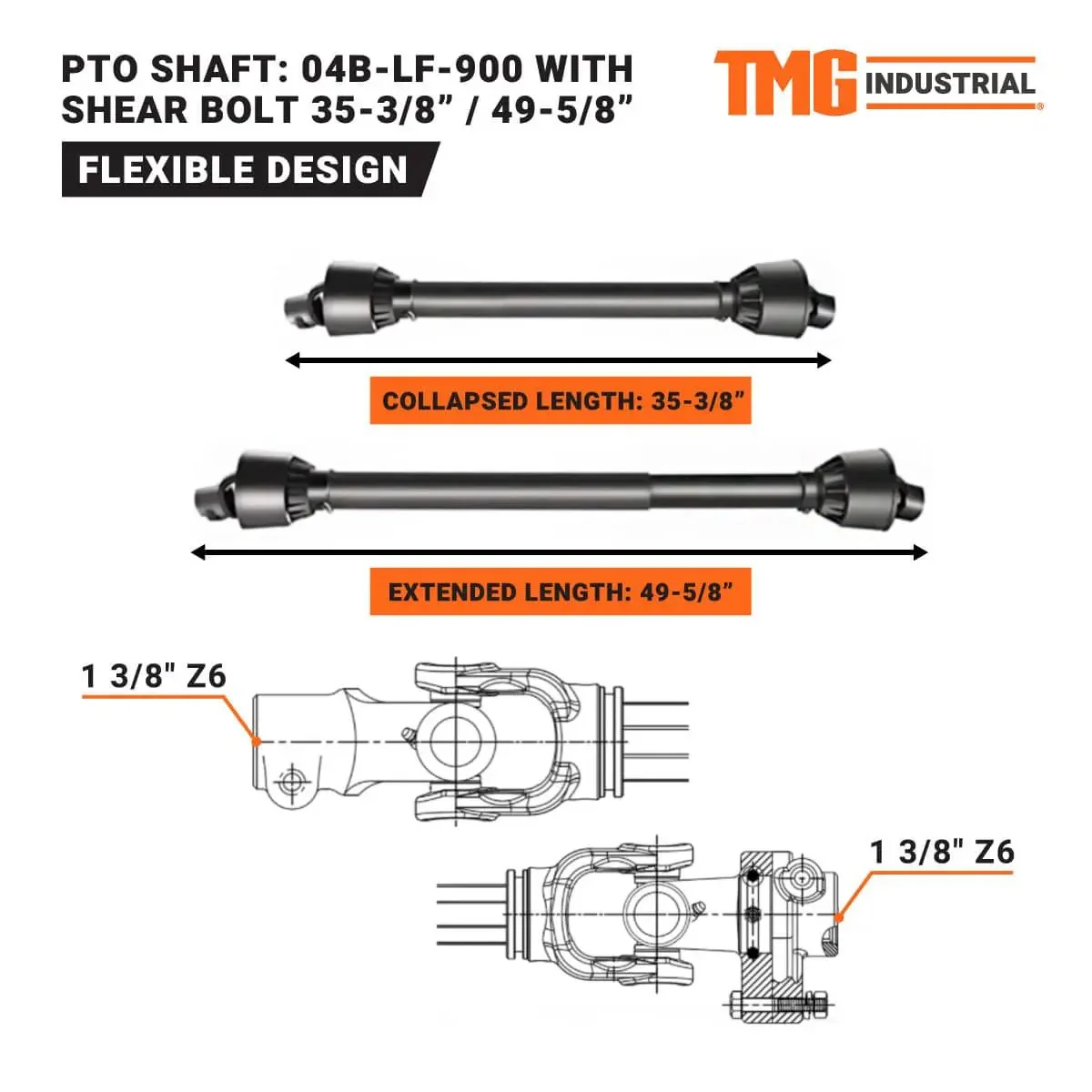 1850 mm (72″) Side Shift Offset Flail Mower, 3‑Point Hitch, 30 - 60 HP Tractors, PTO Drive Shaft, TMG‑TFMS72 - Image 4