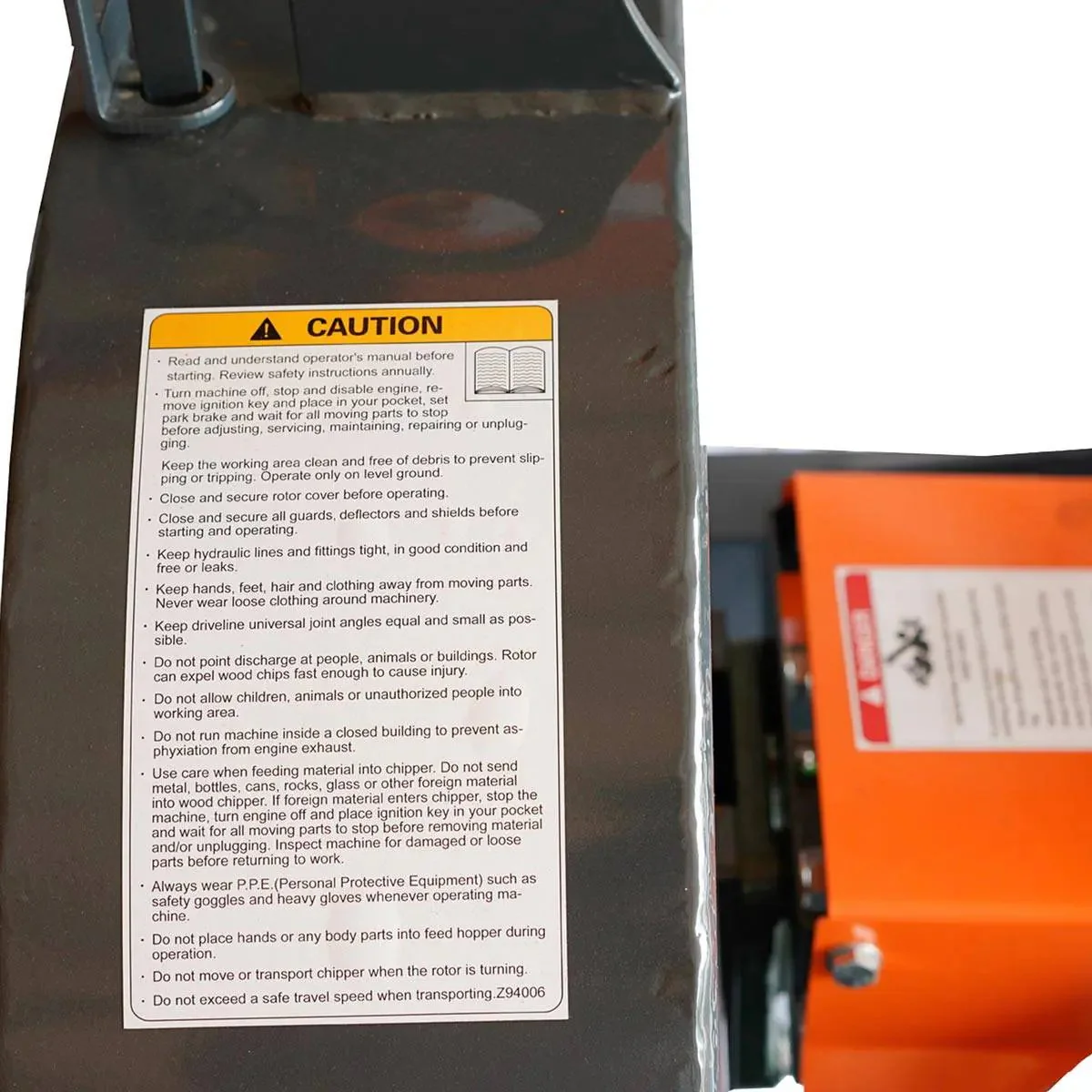 100 mm (4") Skid Steer Wood Chipper, 360° Swiveling Chute, Universal Skid Steer Mount, TMG-WC42S - Image 10